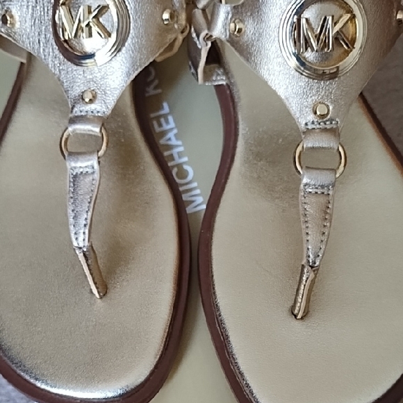 Michael Kors Metallic Gold Sandals - Picture 5 of 8